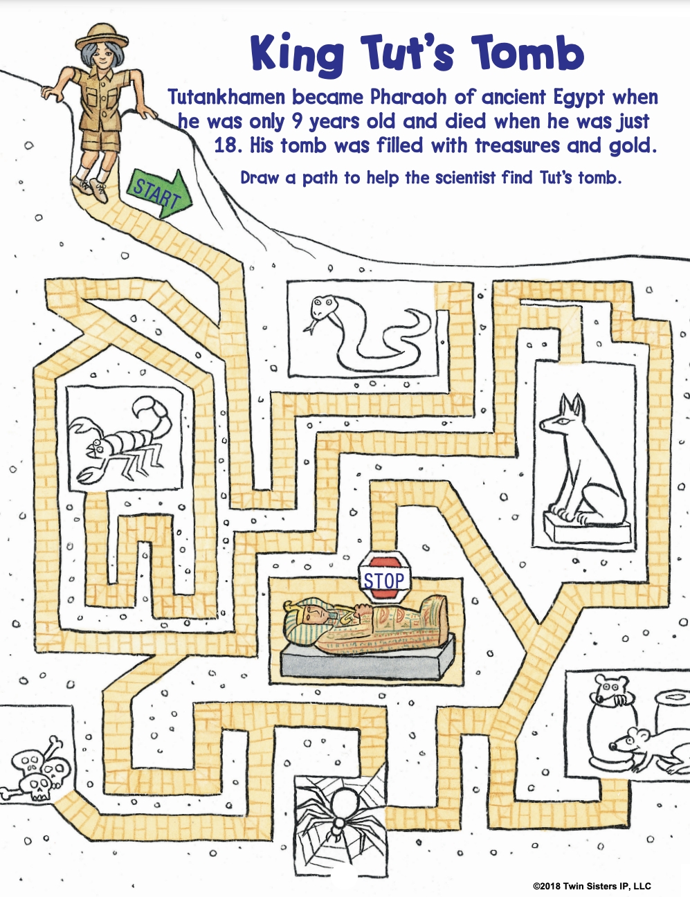 Fun Egypt Maze Worksheets