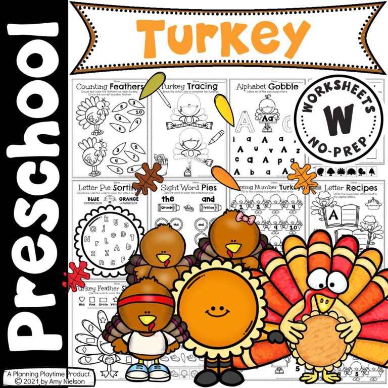Turkey Worksheets For Preschool Planning Playtime