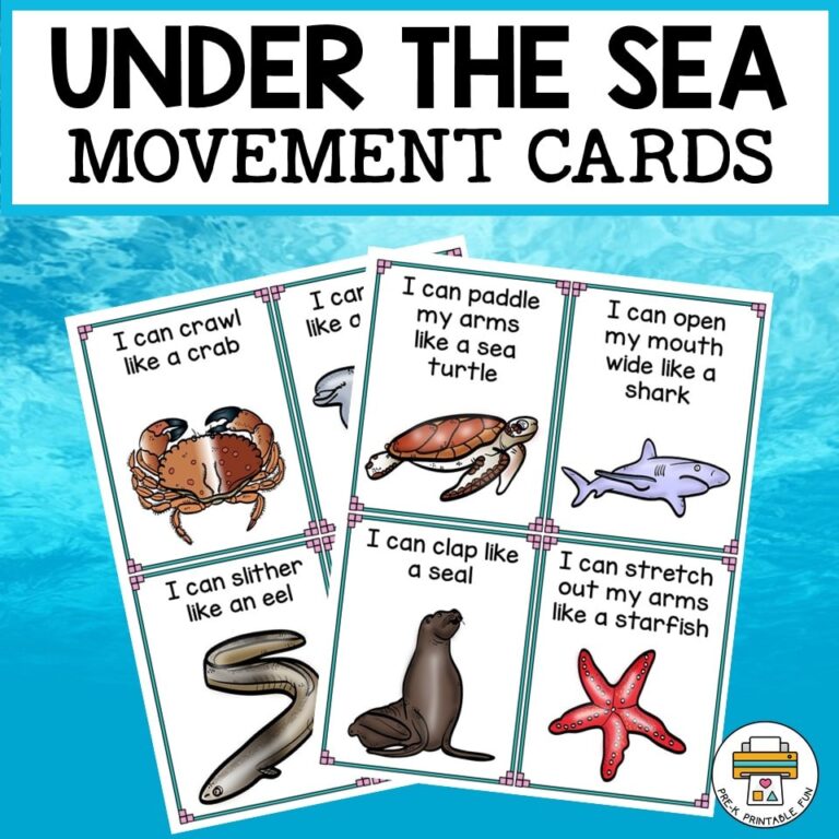 Under The Sea Movement Cards