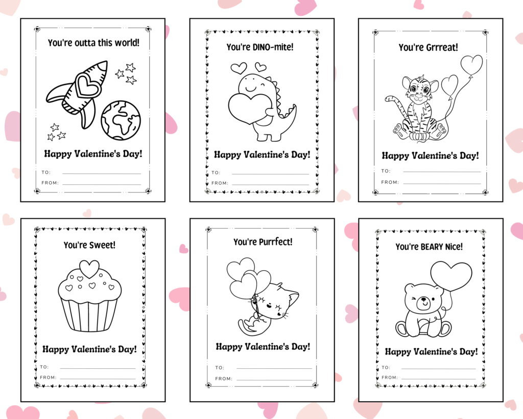 Valentine s Day Color A Card Activity Book FREE Printable Cards Valentine s Day Color A Card Activity Book FREE Printable Cards