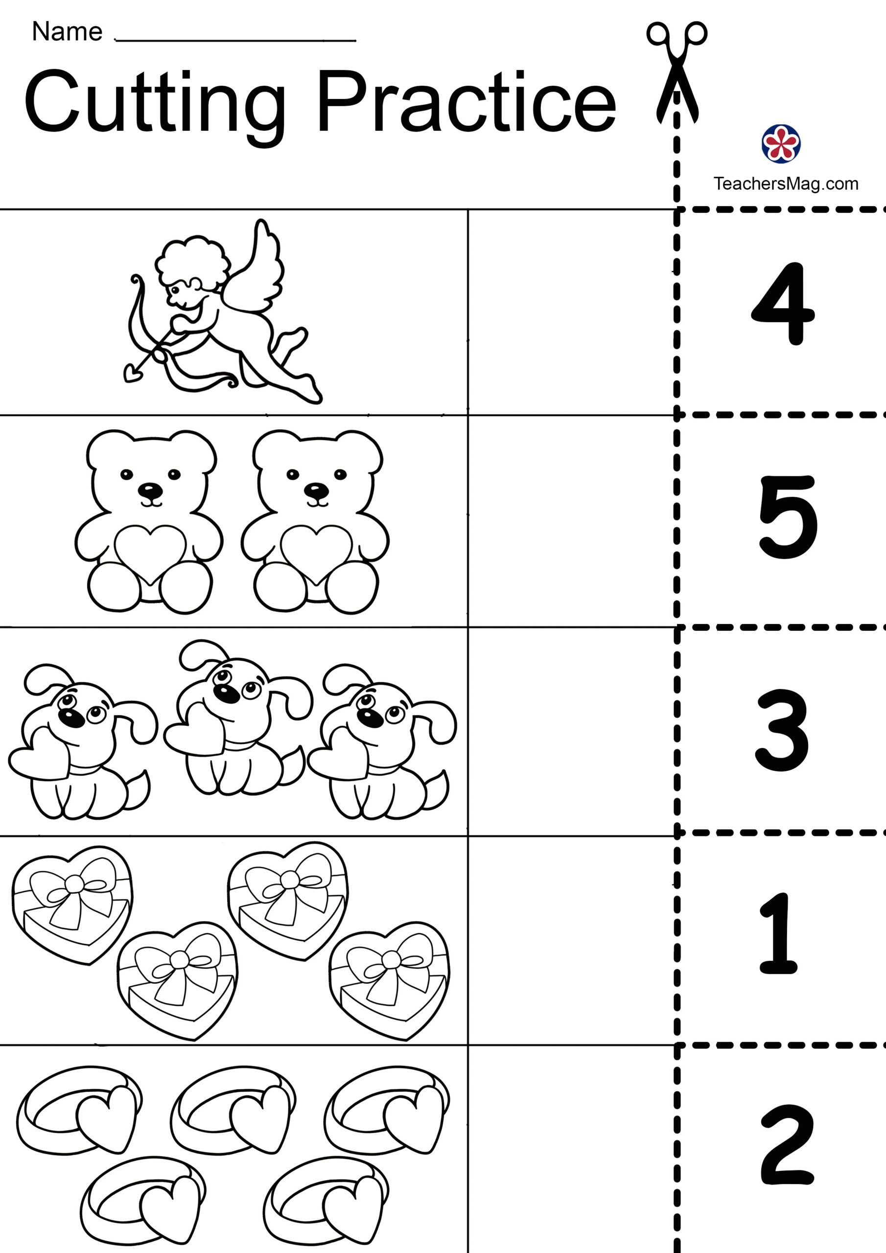 Free Kindergarten Valentine Worksheets