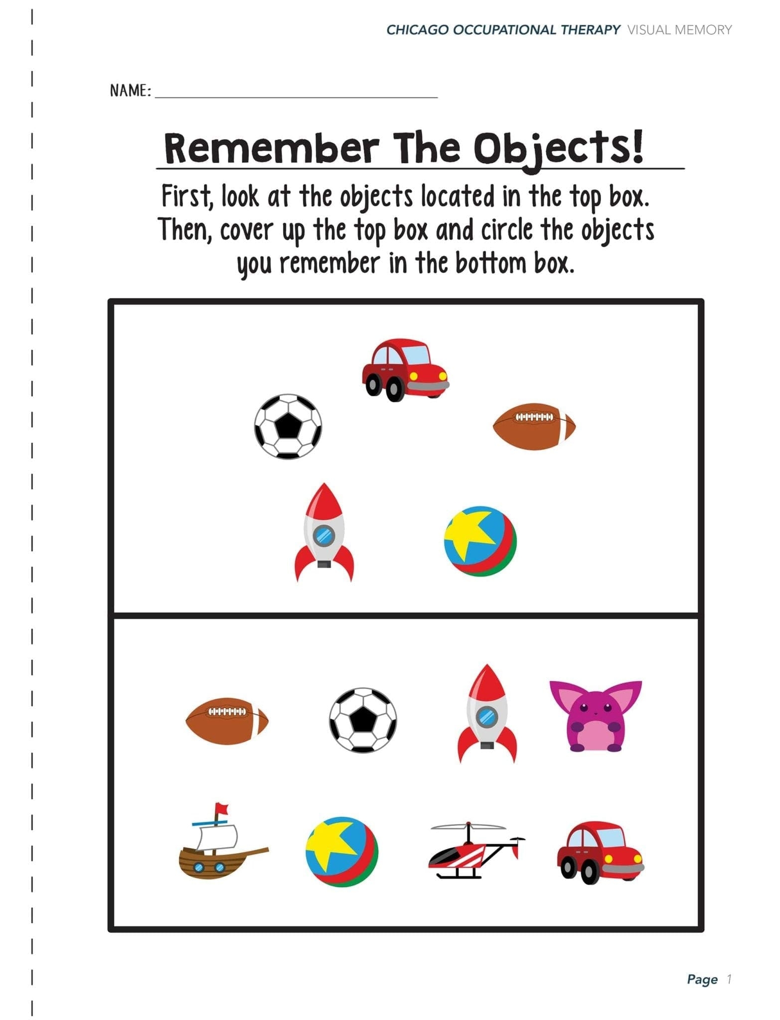 Visual Perceptual Activity Worksheets Chicago Occupational Therapy Worksheets Library