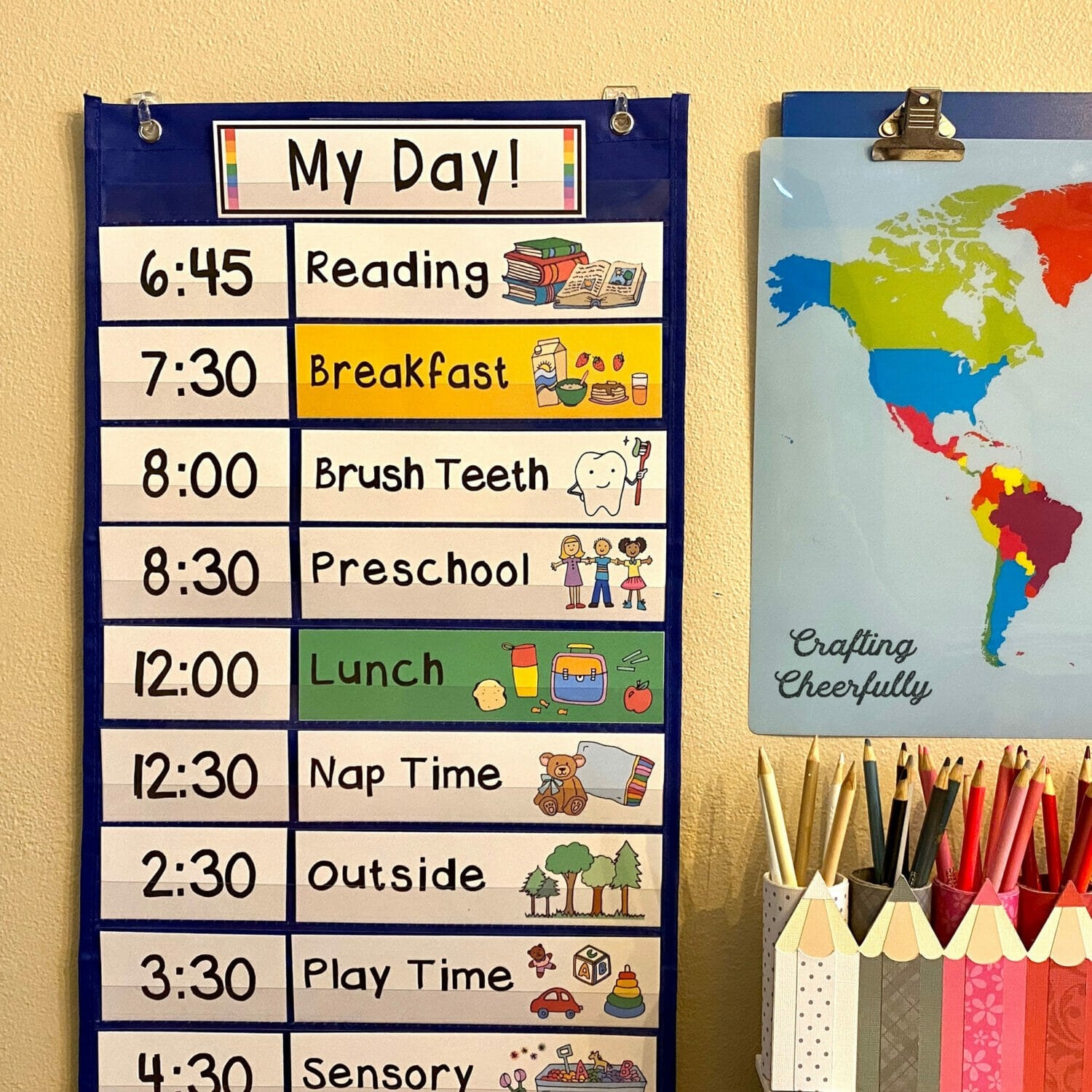 Visual Schedule Cards Crafting Cheerfully Worksheets Library