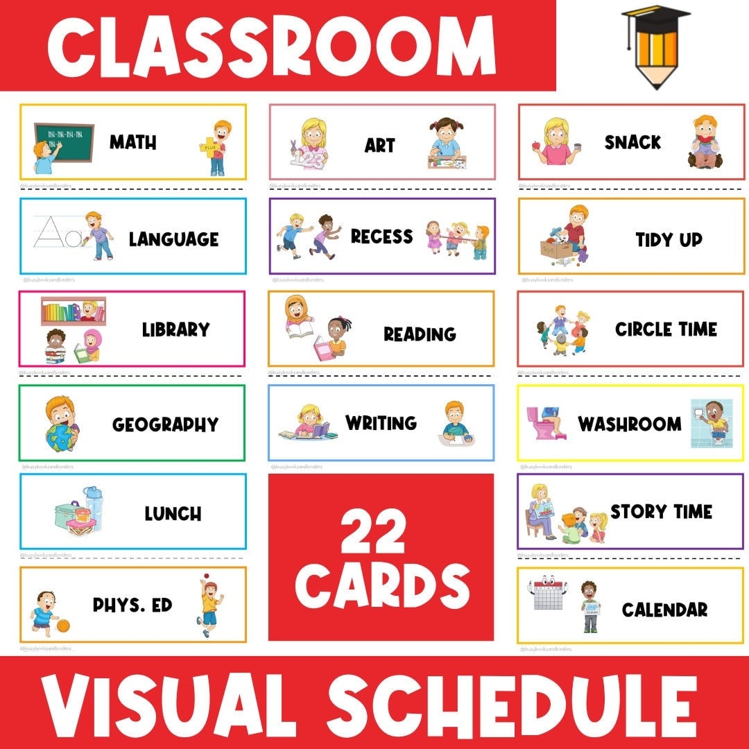 Visual Schedule Classroom Schedule Kids Printable Schedule Daily Worksheets Library