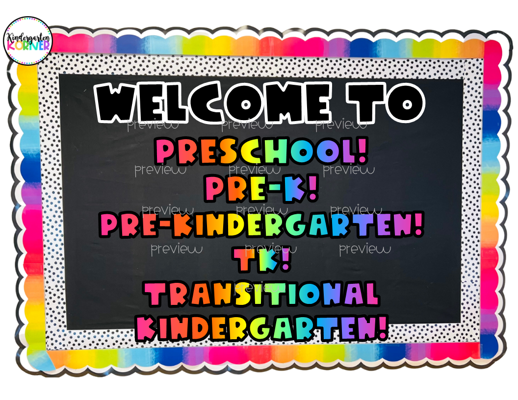 Welcome To Pre K Preschool TK Pre Kindergarten Transitional Kindergarten Rainbow Classroom D cor Printable Bulletin Board Set Welcome To Pre K Preschool TK Pre Kindergarten Transitional Kindergarten Rainbow Classroom D cor Printable Bulletin Board Set