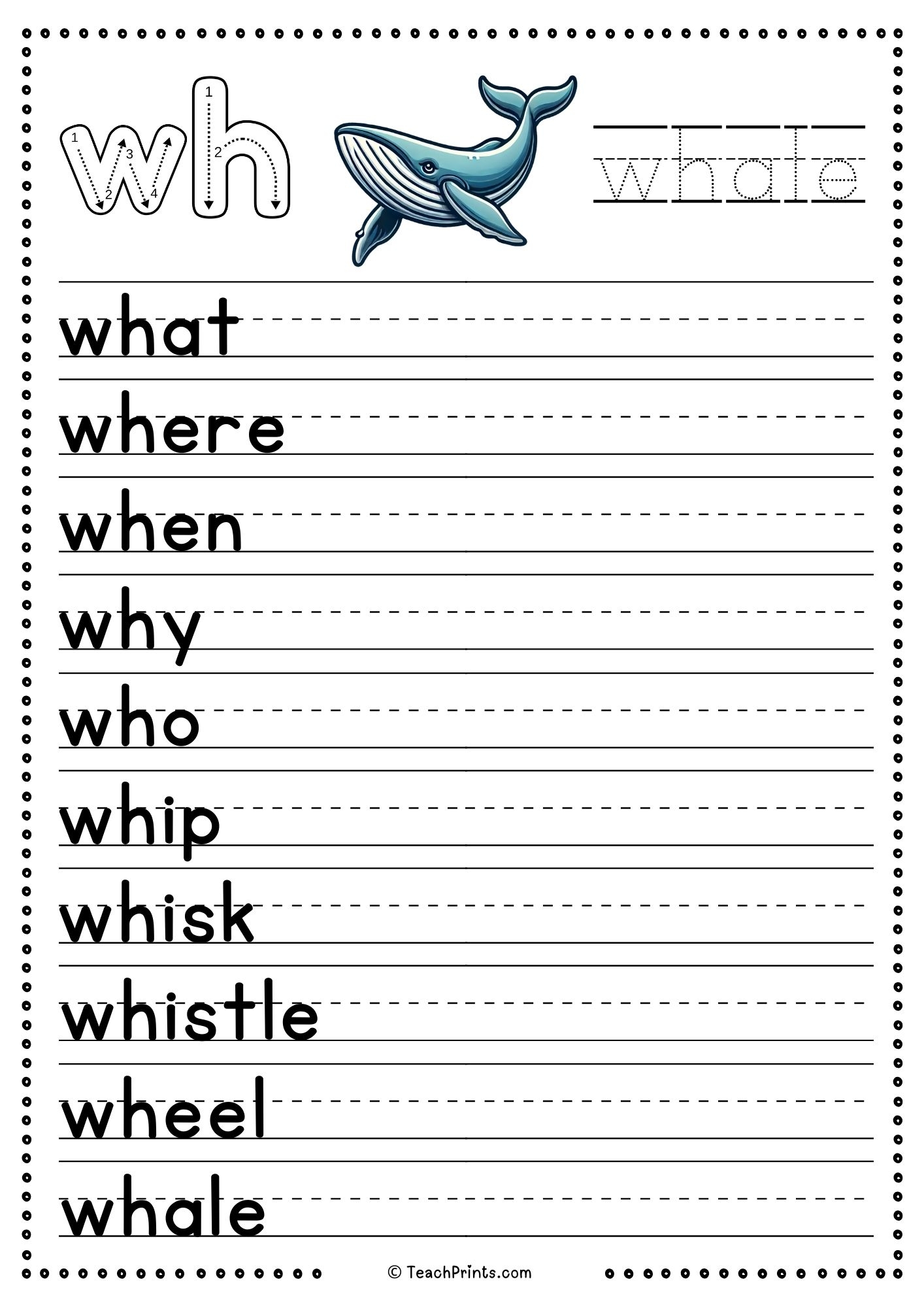 Wh Words Worksheets Free PDF Printables Teach Prints