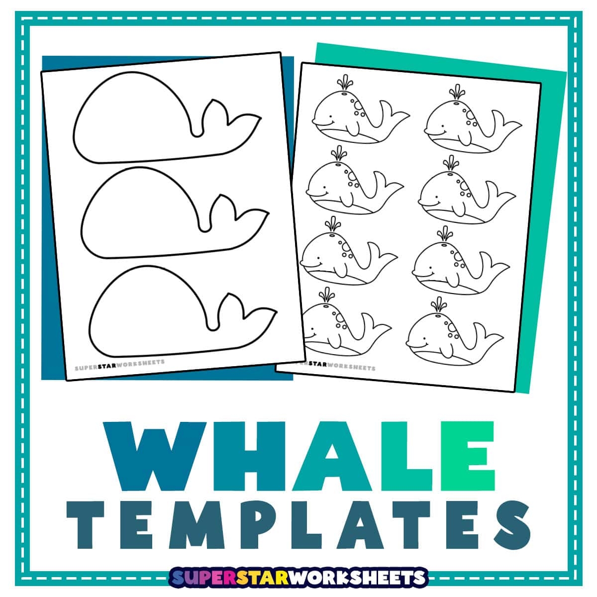 Whale Template Superstar Worksheets
