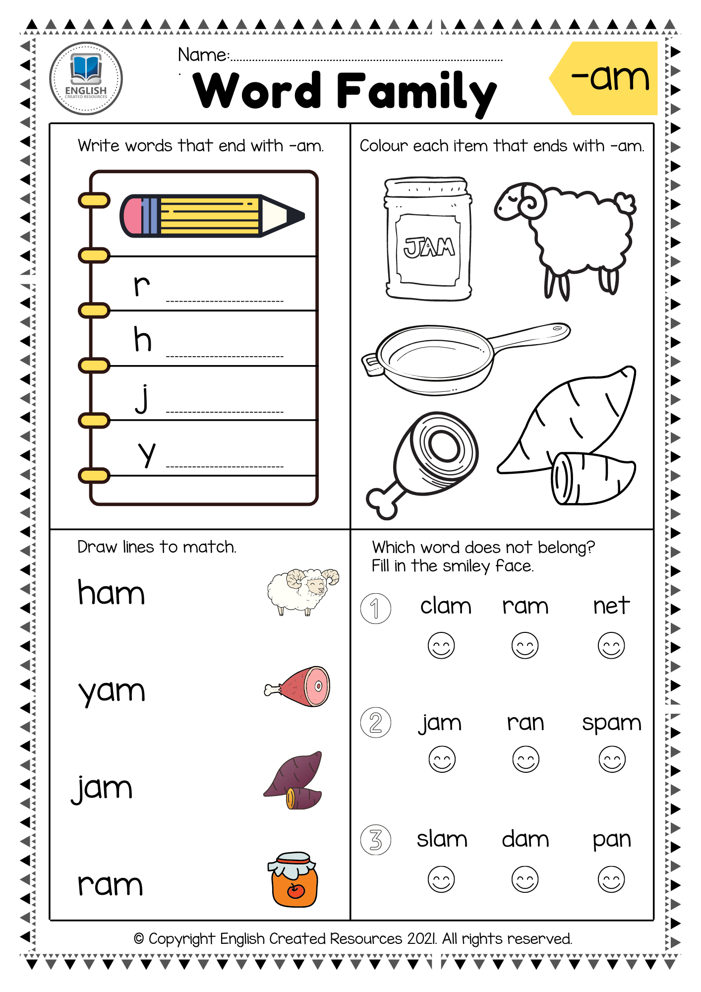 Free Printable Word Families Worksheets Free Printable Word Families Worksheets
