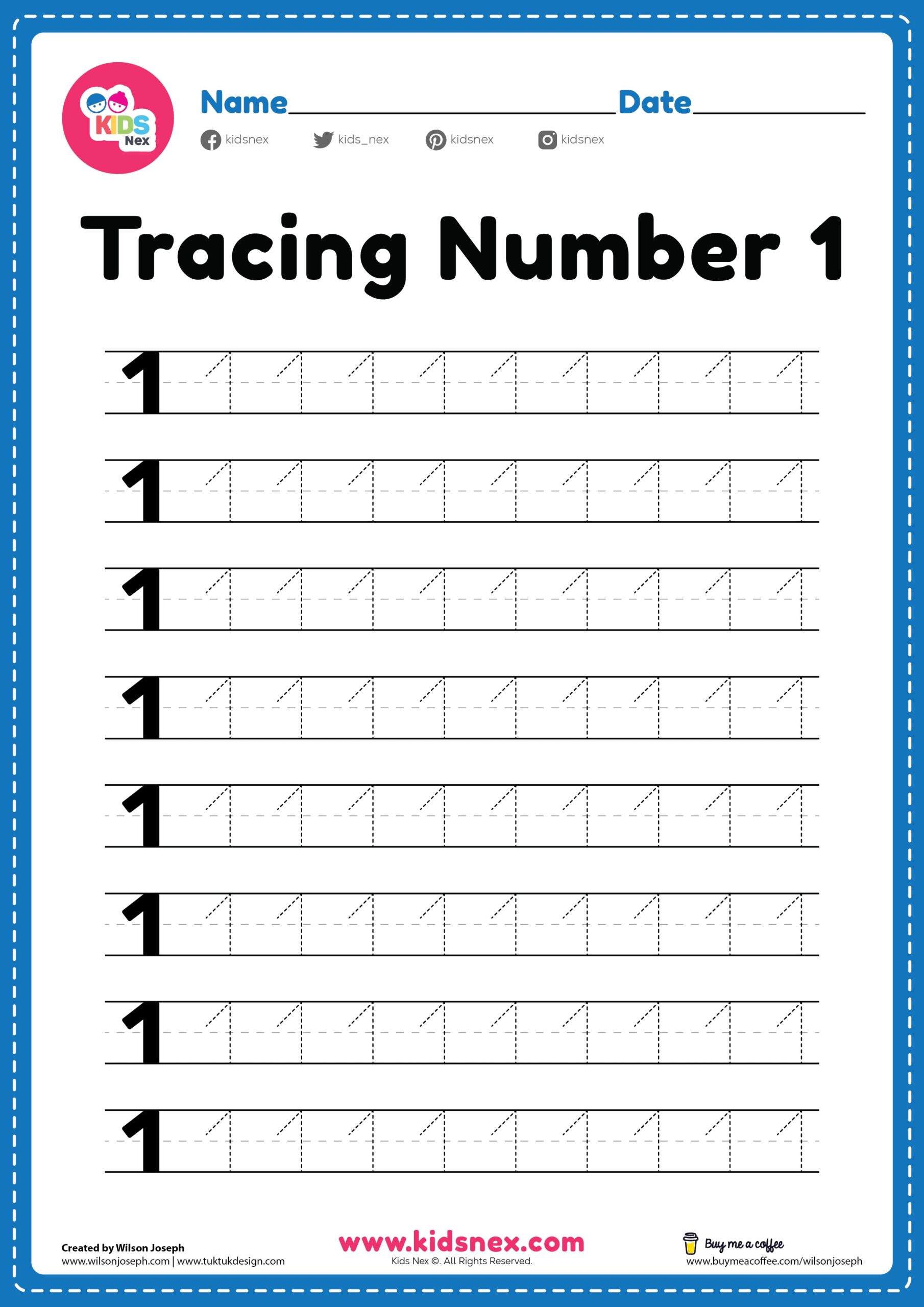 Free Printable Number 1 Worksheets Free Printable Number 1 Worksheets