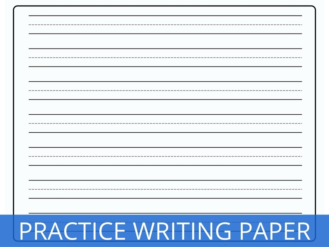 Writing Practice Paper Kindergarten Writing Paper Learning How 