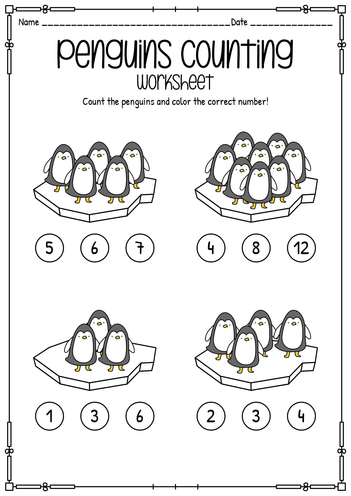 13 Penguin Preschool Worksheets Free PDF At Worksheeto