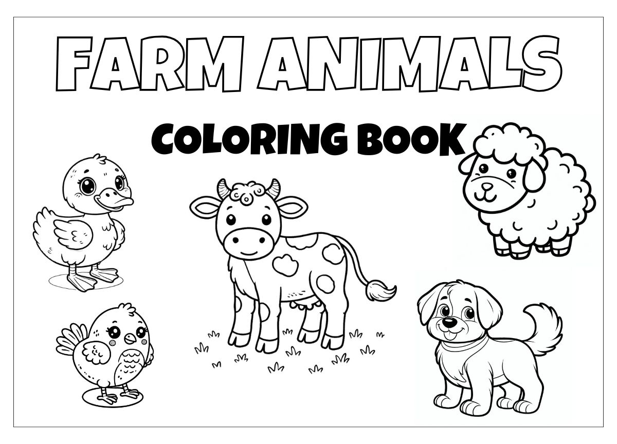 15 Farm Animal Coloring Pages For Kids Free Printable Fun  15 Farm Animal Coloring Pages For Kids Free Printable Fun