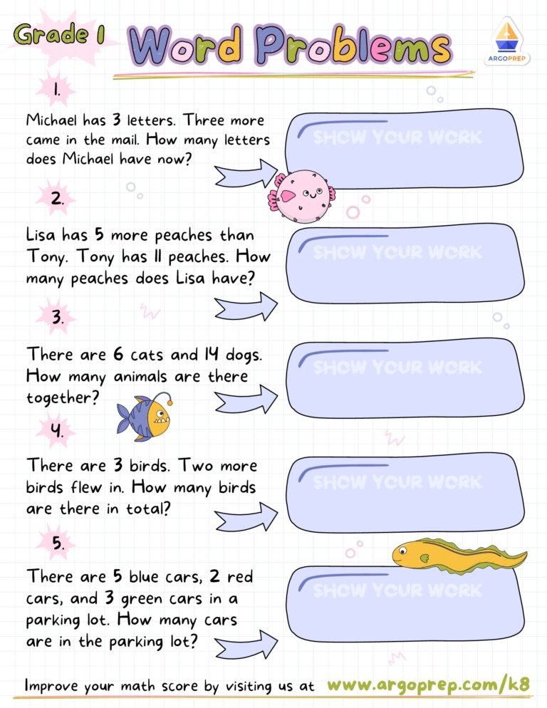 1st Grade Compare Numbers 0 100 Word Problems Worksheets For Free ArgoPrep