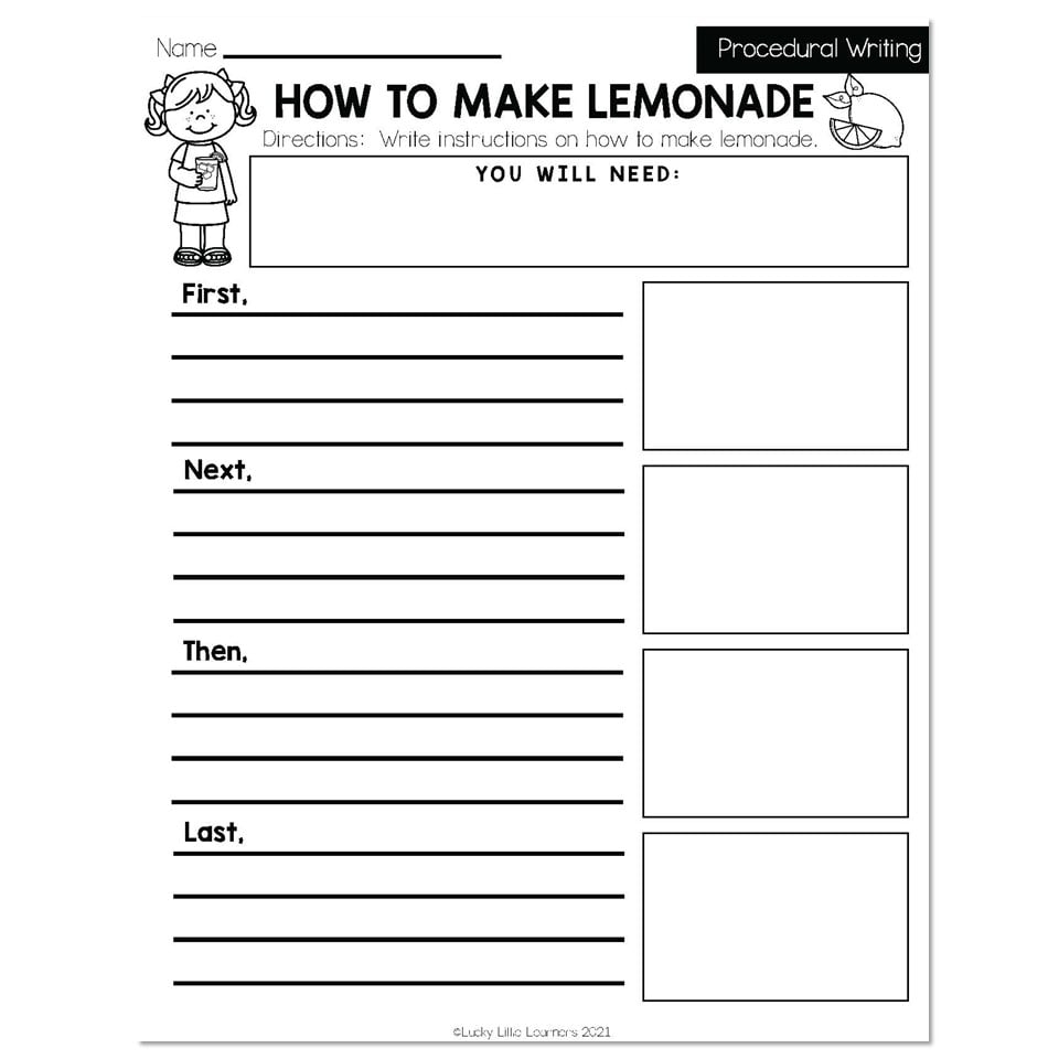 Reading Comprehension Procedural Text Worksheets