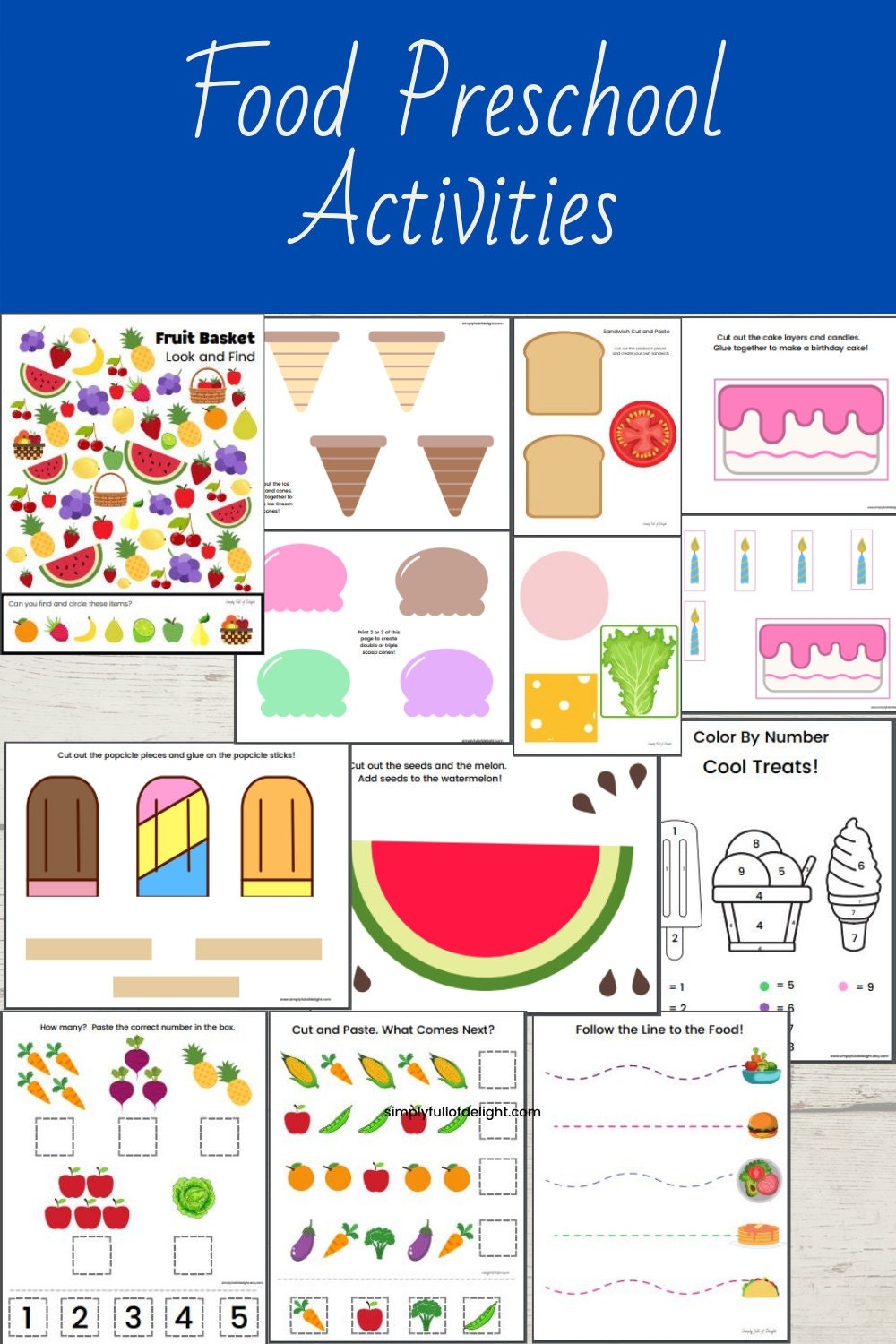 3 Year Old Learning Activities Food Preschool Printable 