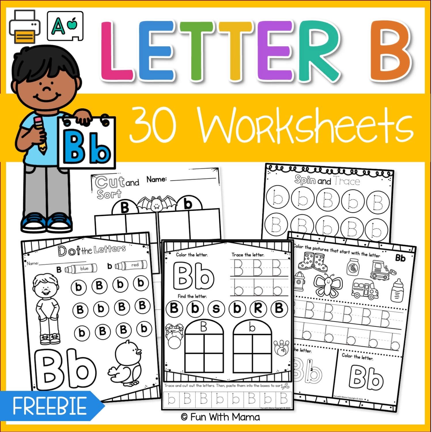 Printable Letter B Worksheets For Preschool