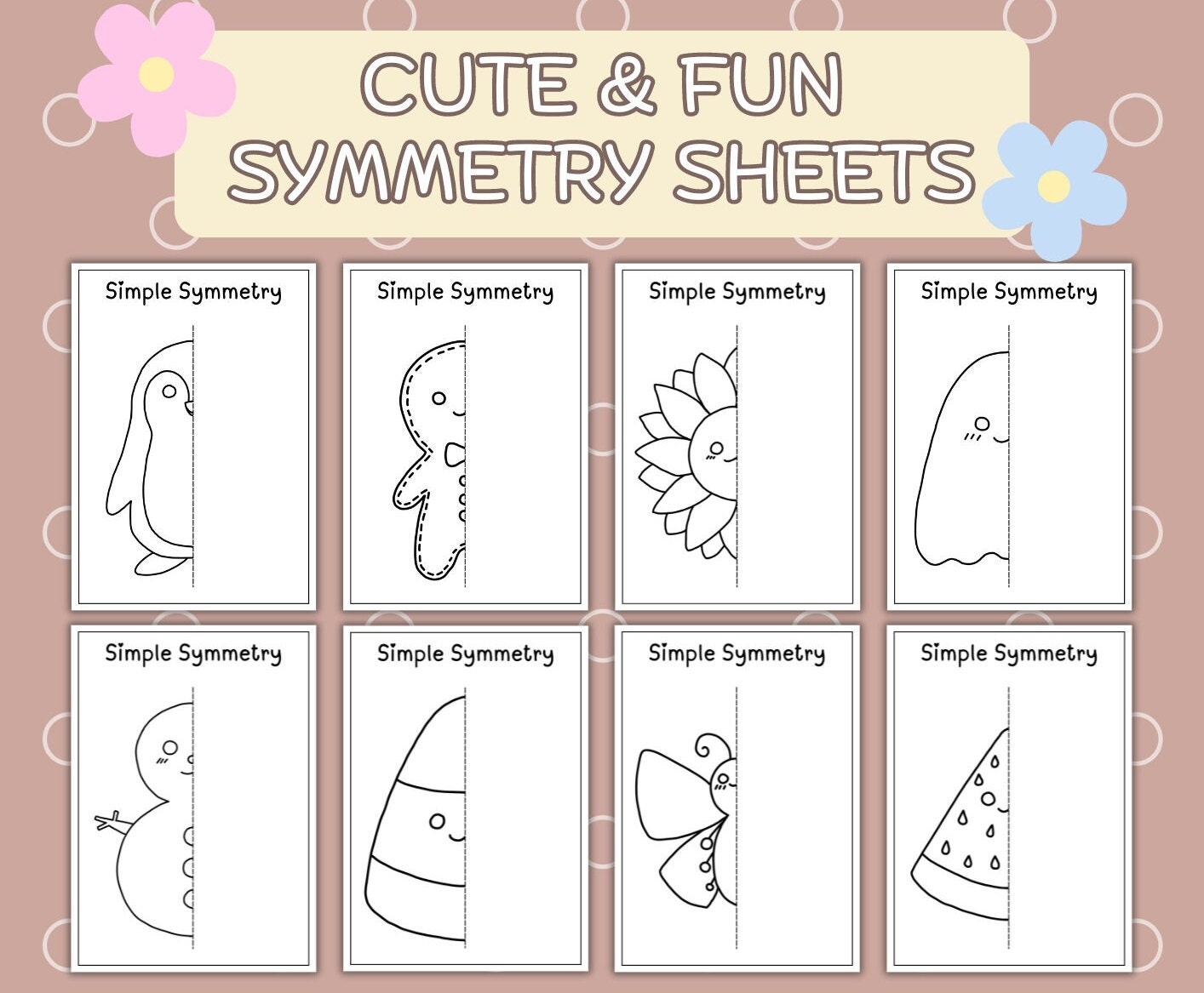 Printable Symmetry Worksheets For Kindergarten