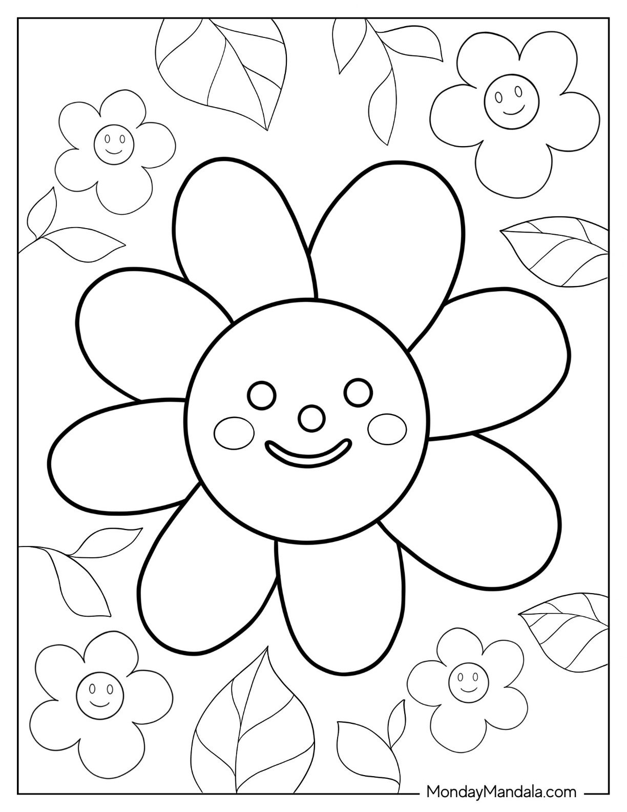 53 Flower Coloring Pages Free PDF Printables 