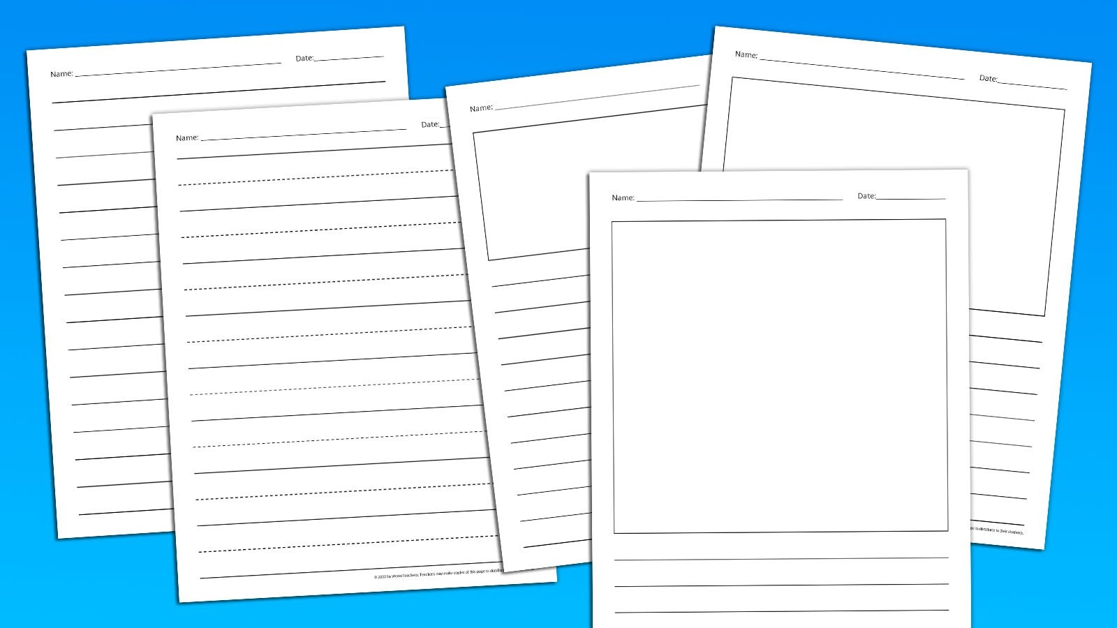 Preschool Lined Paper Template Printable
