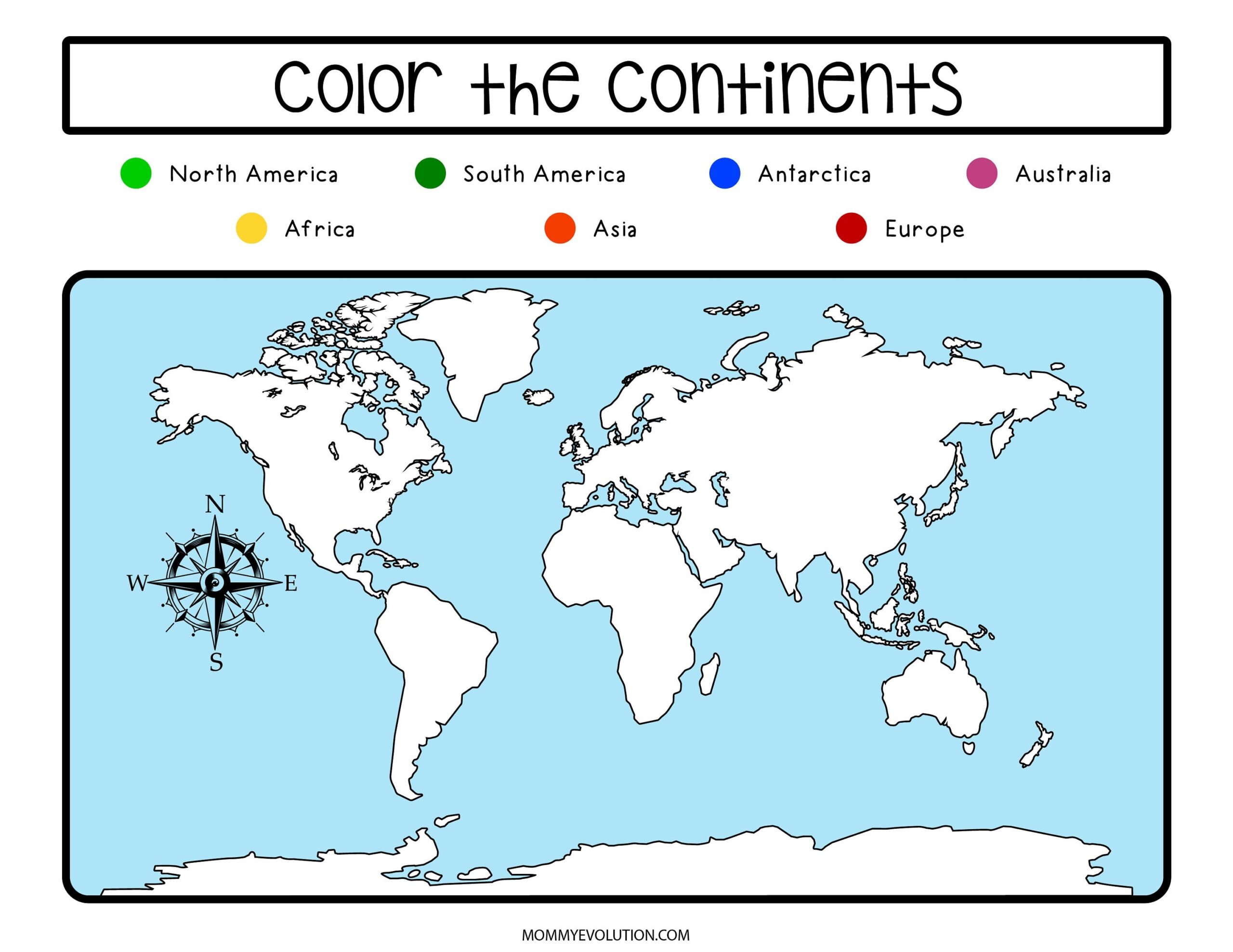 7 Continents Worksheets For Kids Coloring And Information Pages 