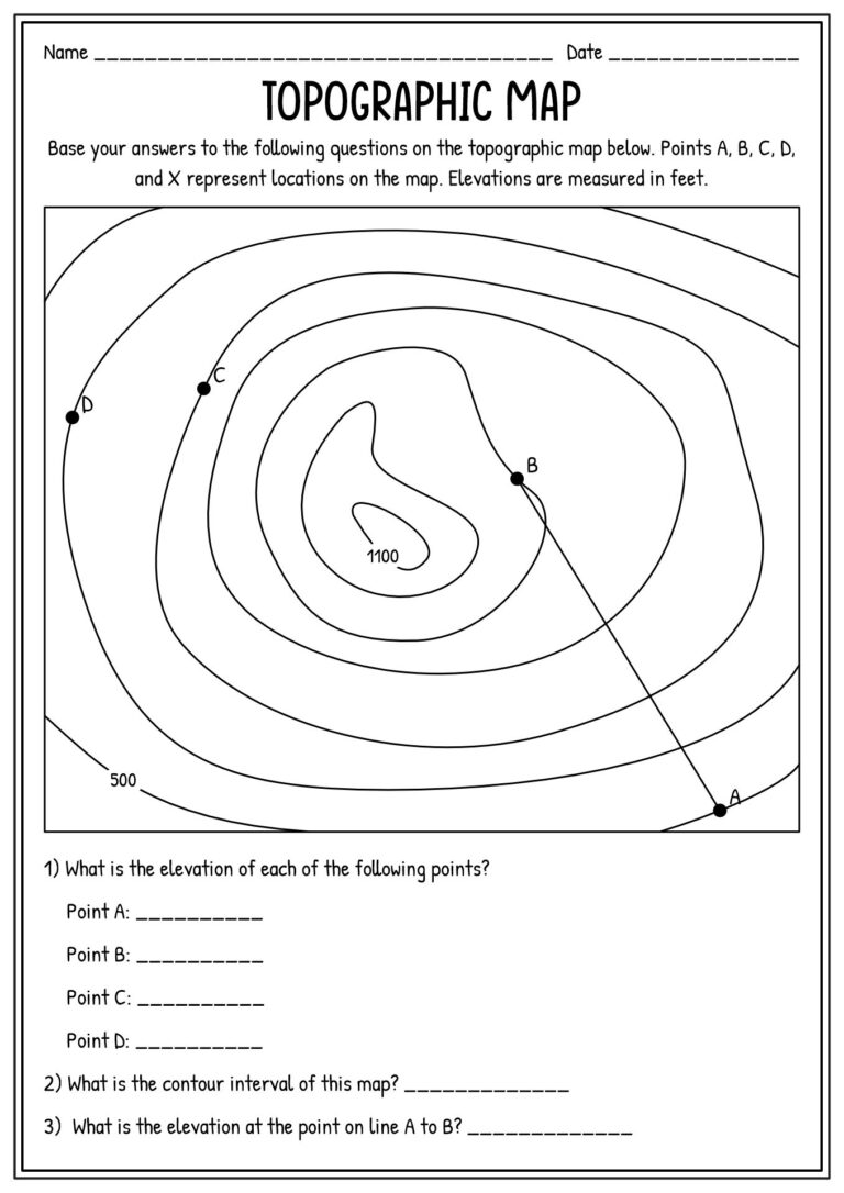 8 Drawing Contour Lines Worksheet Free PDF At Worksheeto Worksheets Library
