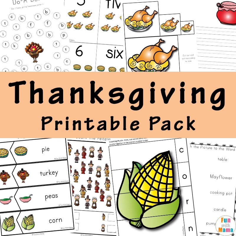 Thanksgiving Fun Worksheets Free Printable
