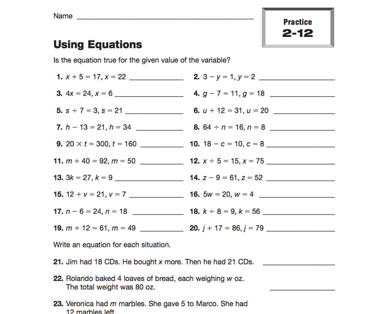 Algebraic Expressions And Exponent Worksheets Printables
