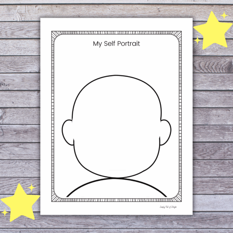 All About Me Self Portrait Free Printable Simply Full Of Delight