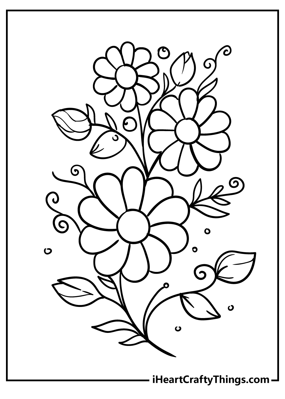 All New Flower Coloring Pages 2024 100 Free Printables Worksheets Library