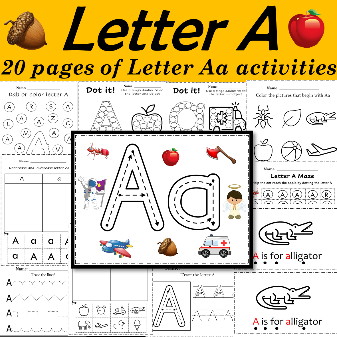 Alphabet Letter Of The Week A Activities Made By Teachers