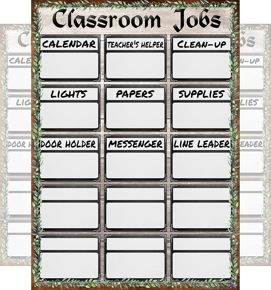 Preschool Job Chart Printables