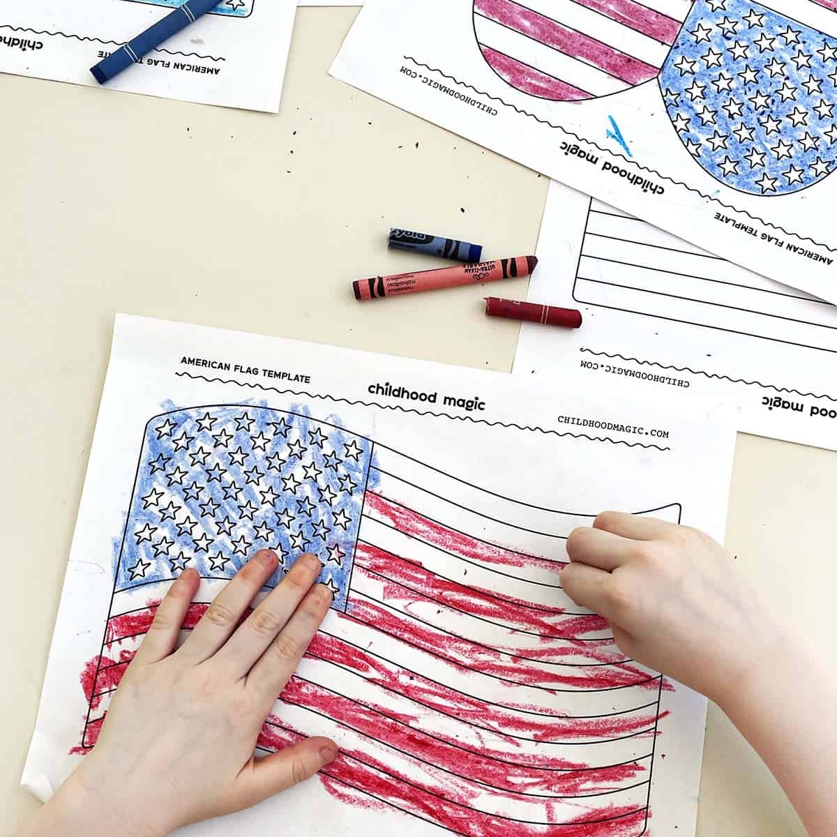 Preschool Usa Flag Colors Free Printable