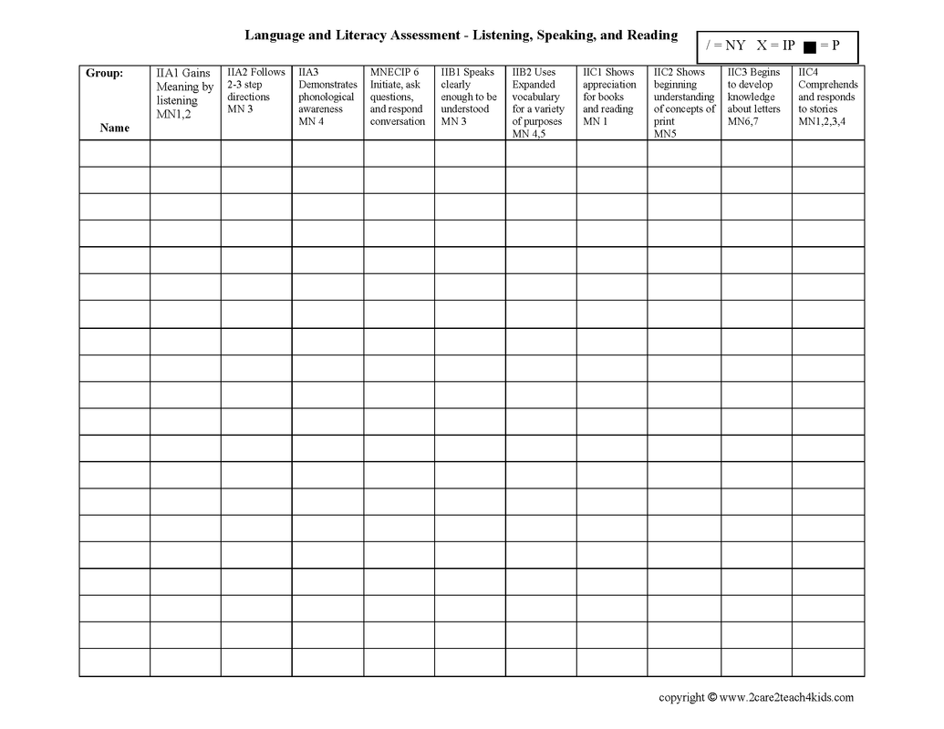 Printable Preschool Teacher Evaluation Form