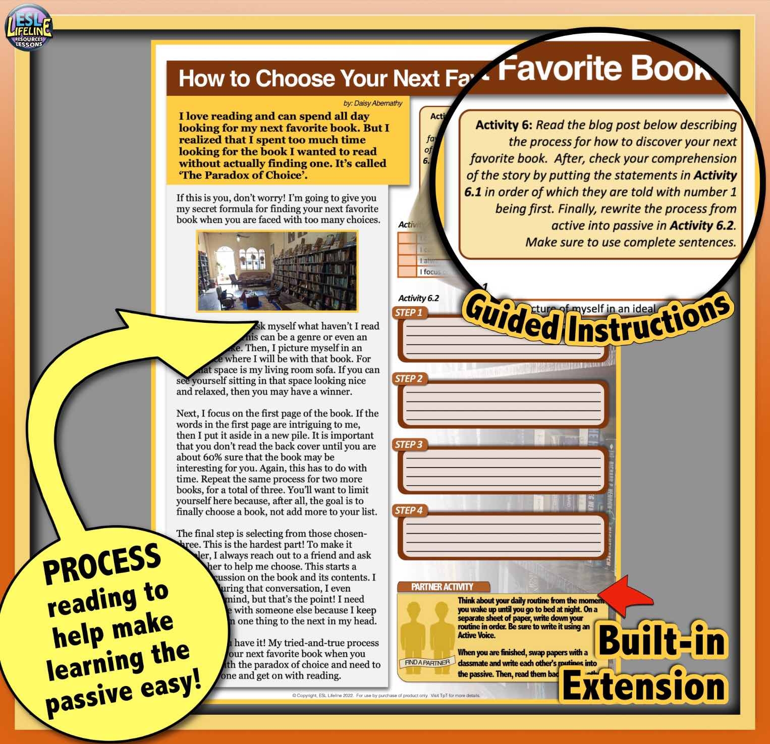 Passive Voice Reading Comprehension Worksheets