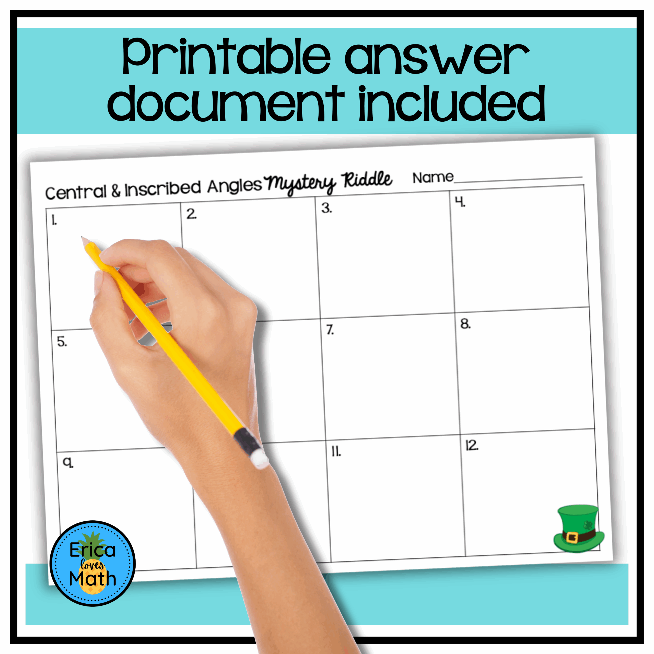 Central U0026 Inscribed Angles In Circles Digital Mystery Riddle Activity Made By Teachers