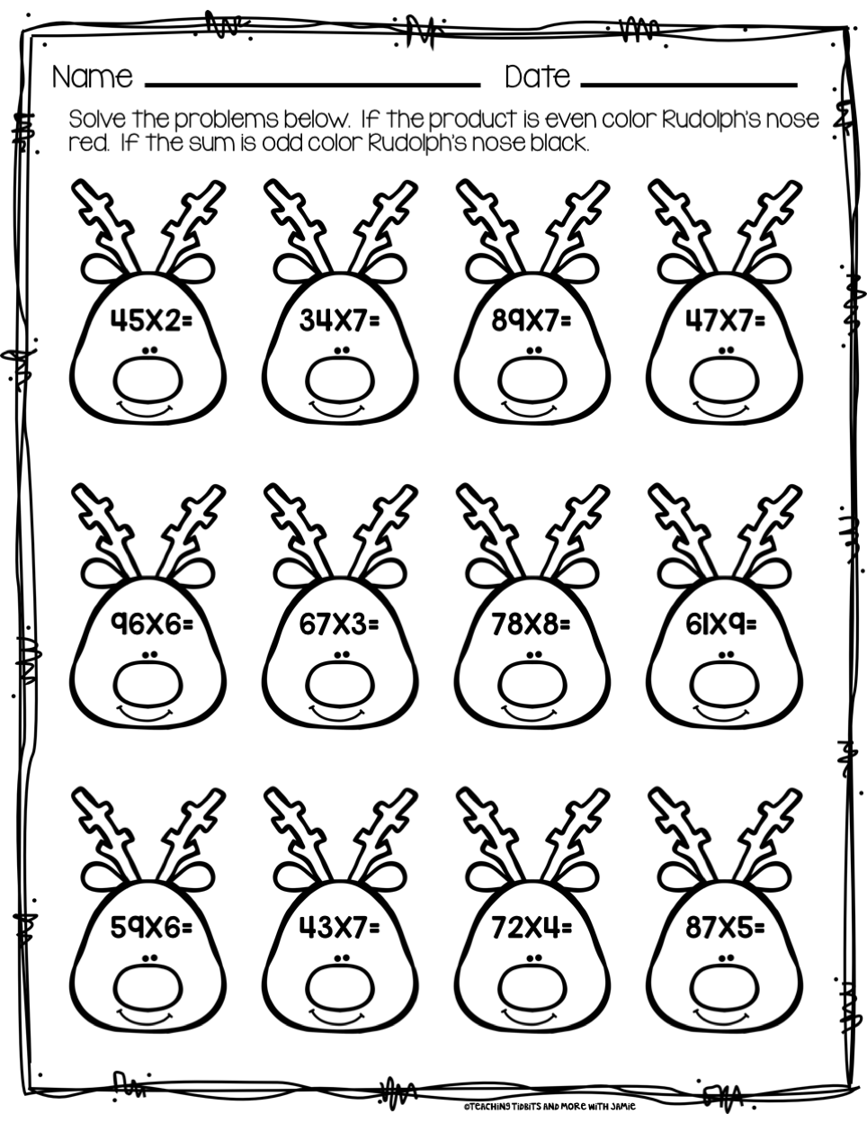 Christmas Math Printables Christmas Math Printables