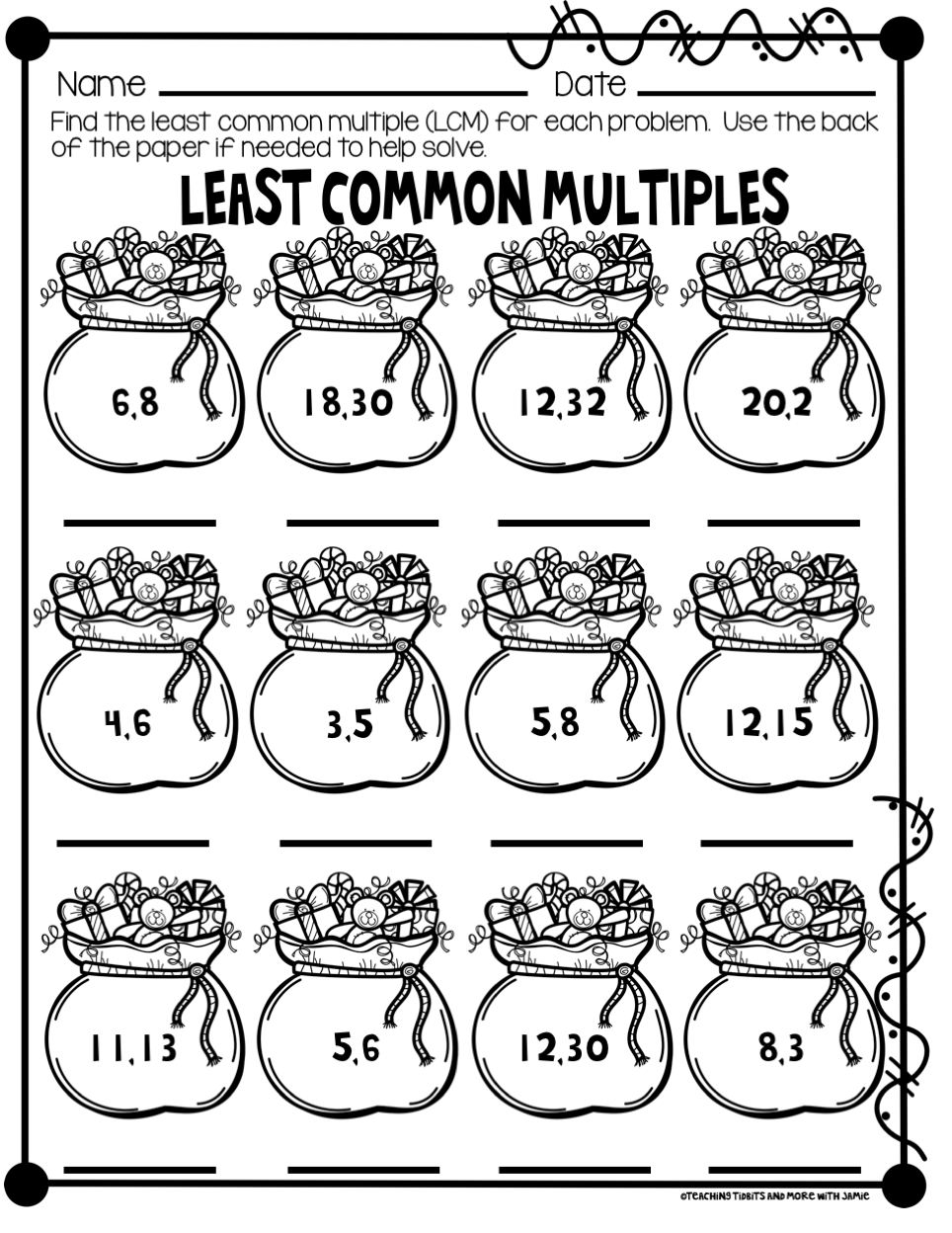 Christmas Math Printables Christmas Math Printables