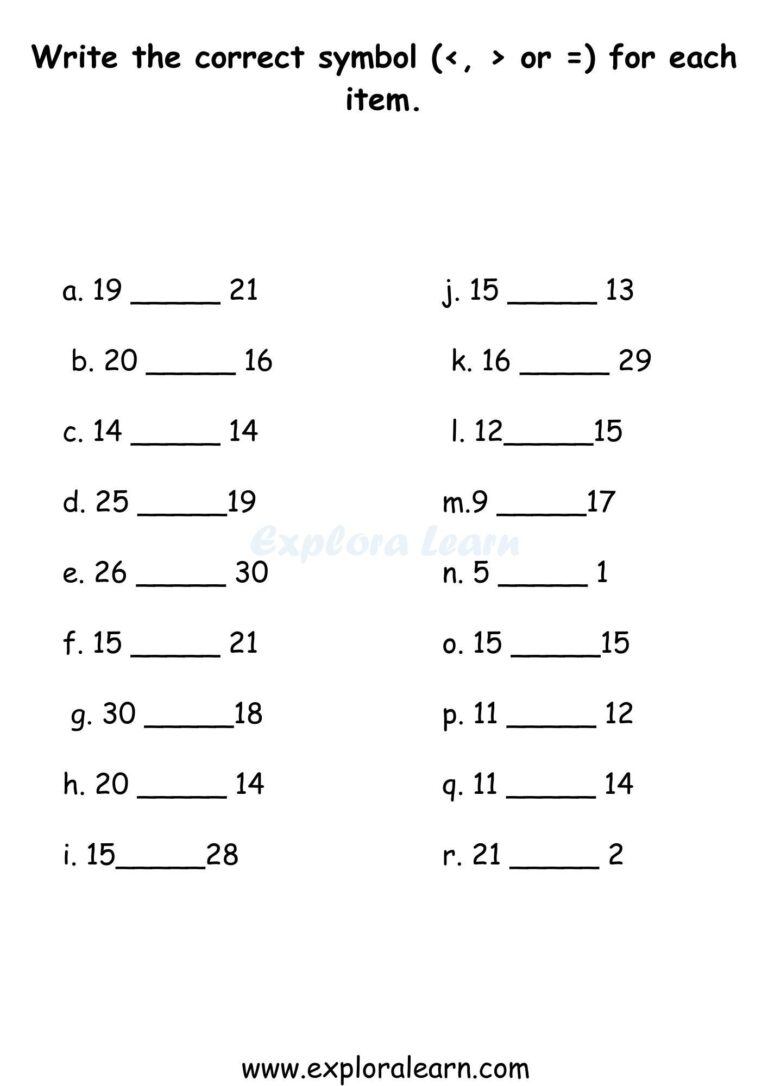 Class 1 Math Worksheets Practice And Learn