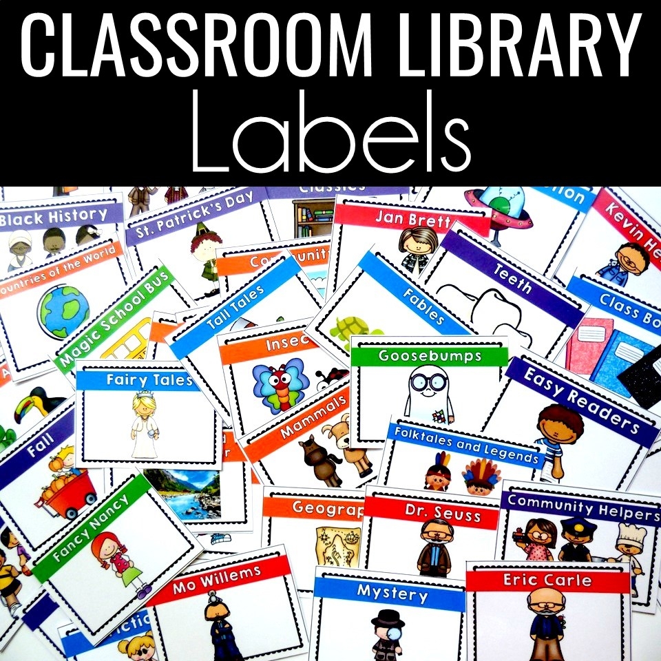 Classroom Library Book Bin Labels EDITABLE 