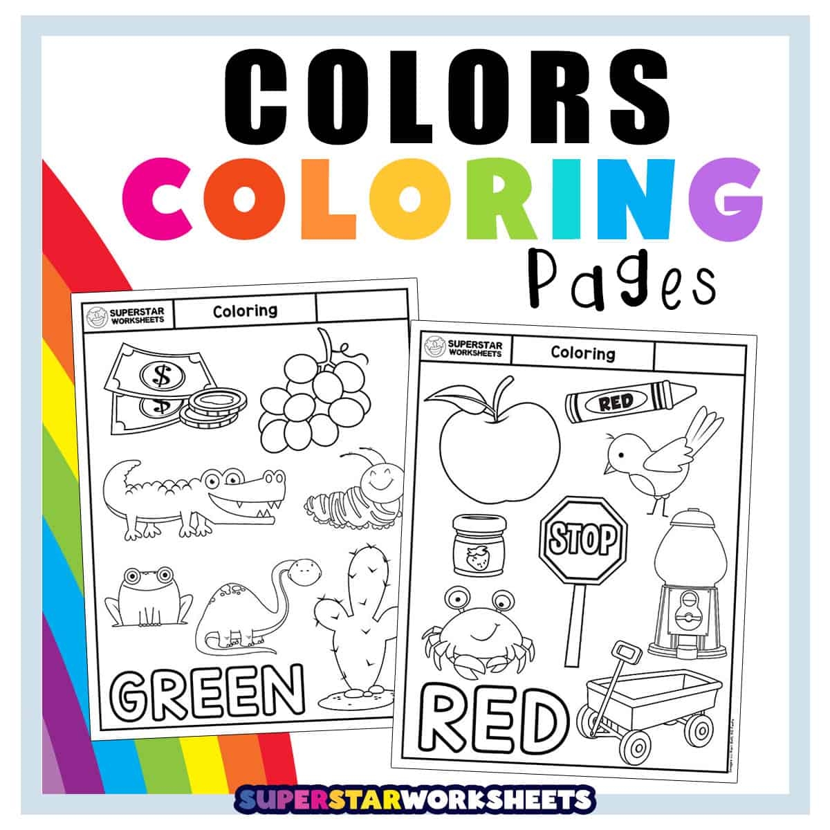 Printable Coloring Worksheets For Kindergarten Pdf