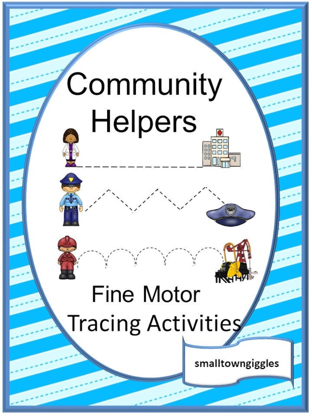 Community Helpers Activities tracing Worksheets fine Motor Skills 