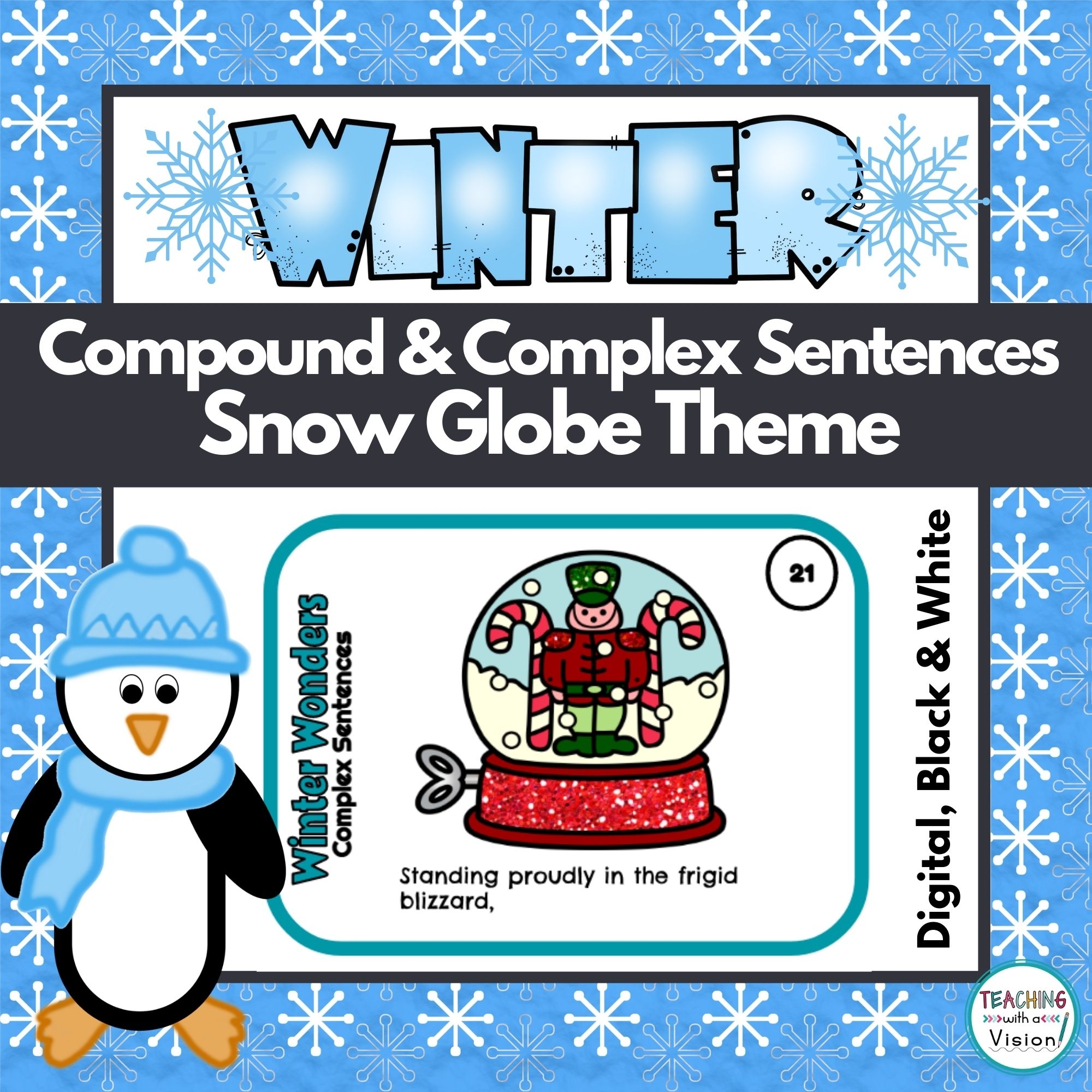 Complete Sentences Compound And Complex Sentences Winter Themed Made By Teachers