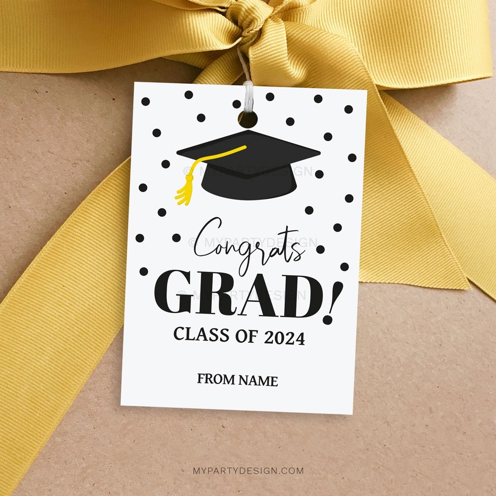 Congrats Grad Tag Printable PDF