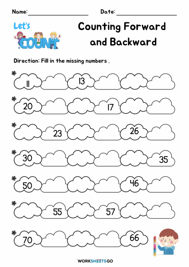 Counting Forward U0026 Backward Worksheets WorksheetsGO