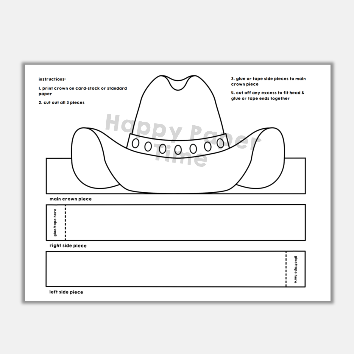 Wild West Preschool Printables