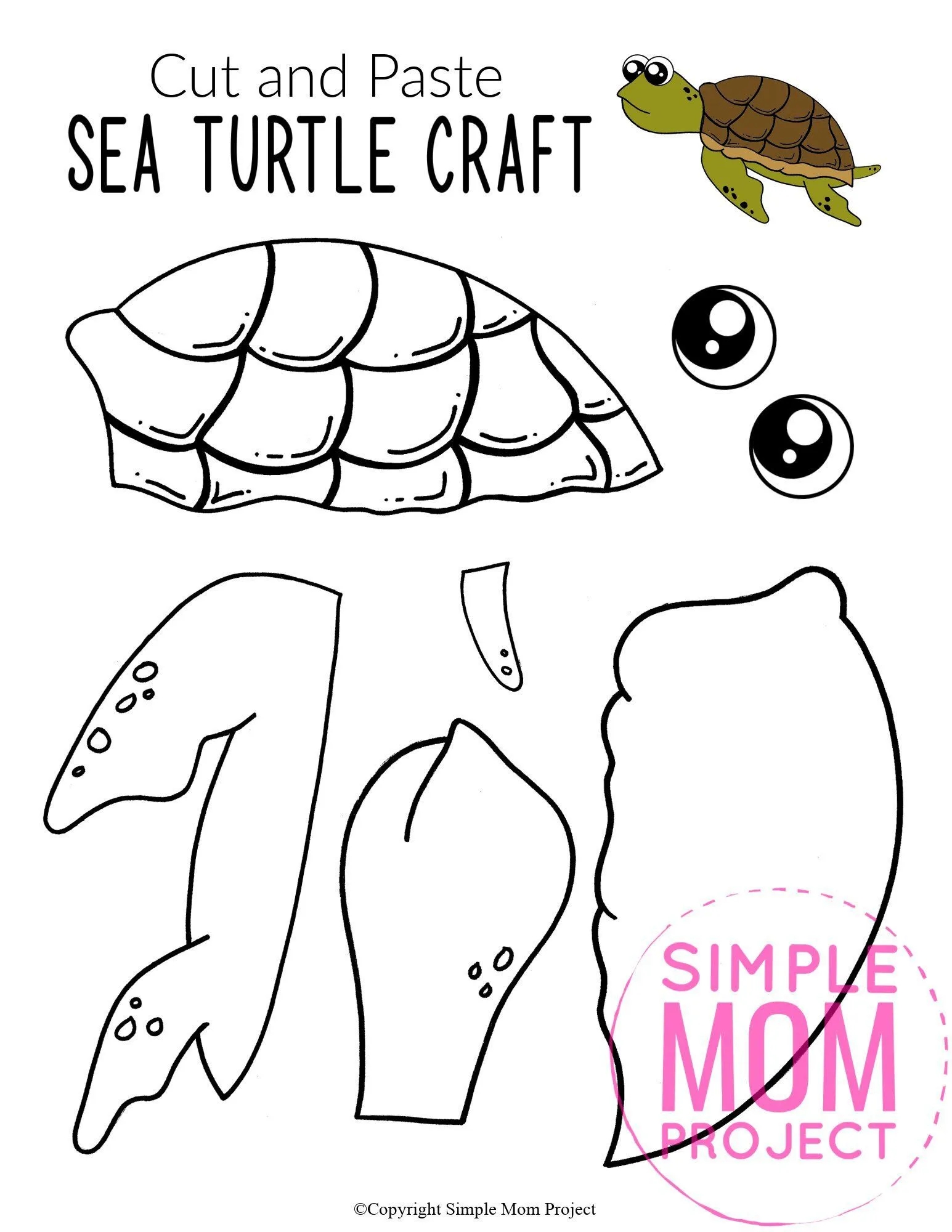 Turtle Craft Preschool Printable