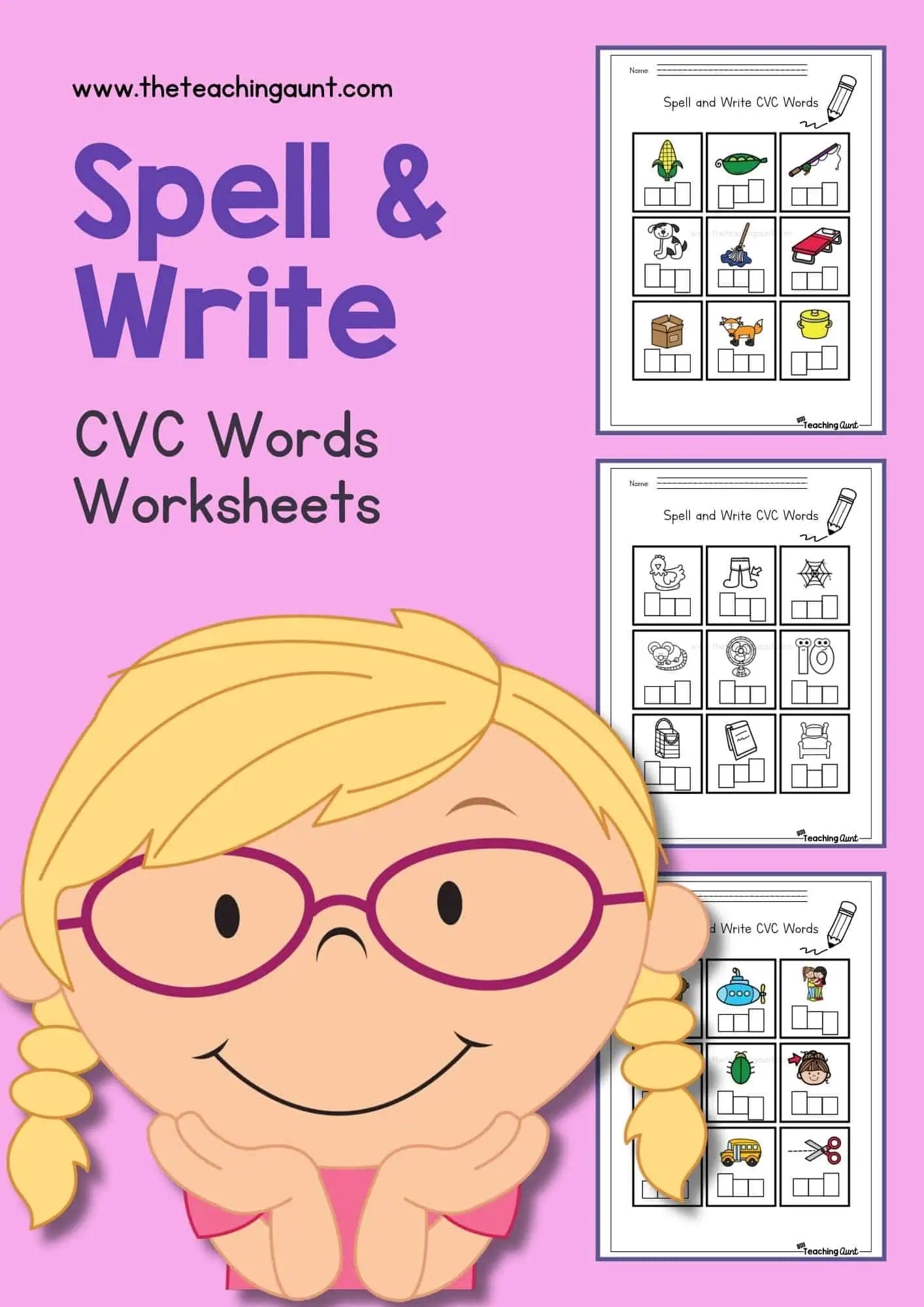Words With At Worksheet For Kindergarten