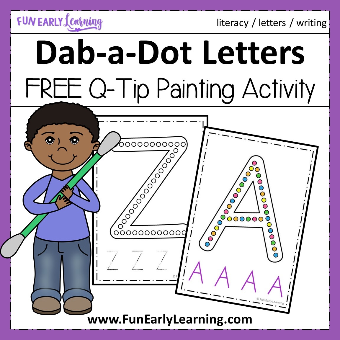 Dab a Dot Letters Q Tip Painting Fun Early Learning