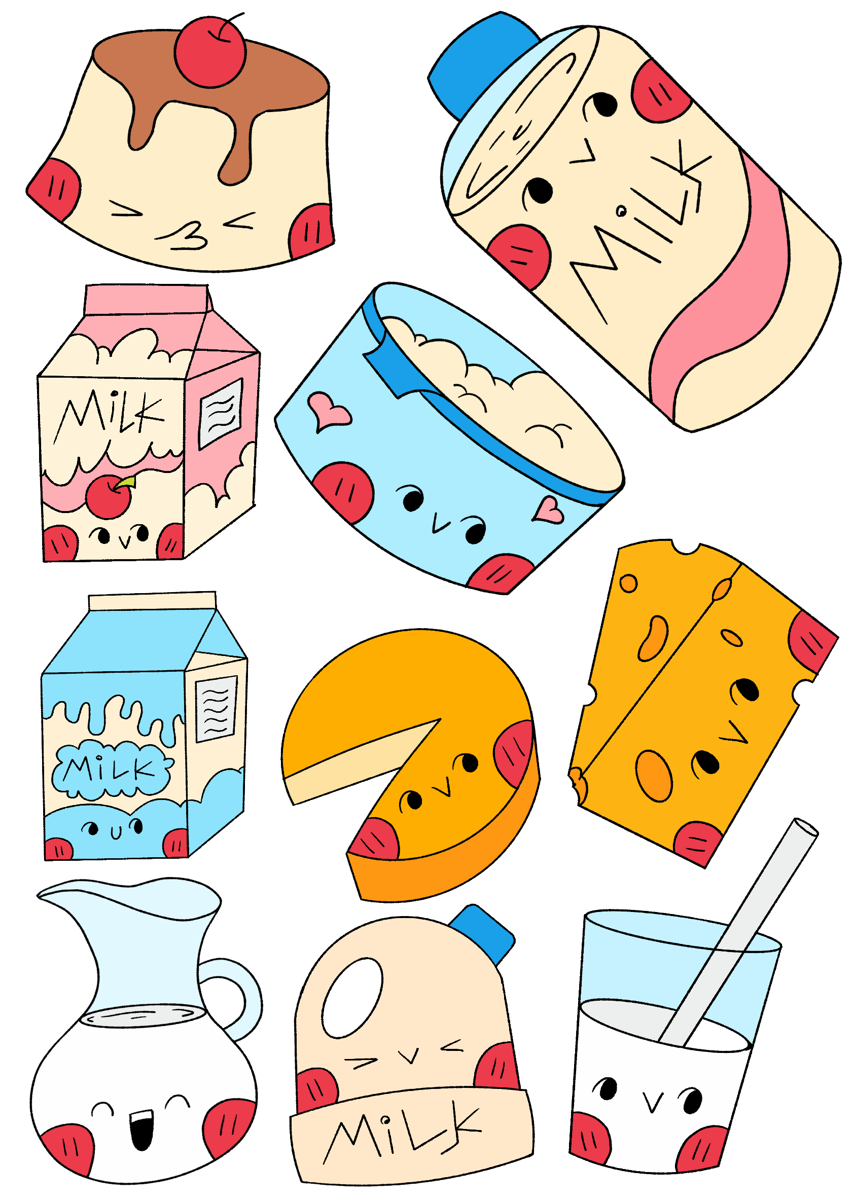 Dairy Food Clipart Dairy Products Clipart Nutrition Clip Art Milk Clip Art