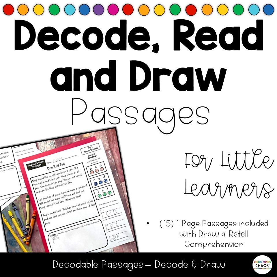 Decodable Reading Passages Decode Read U0026 Draw Retell 